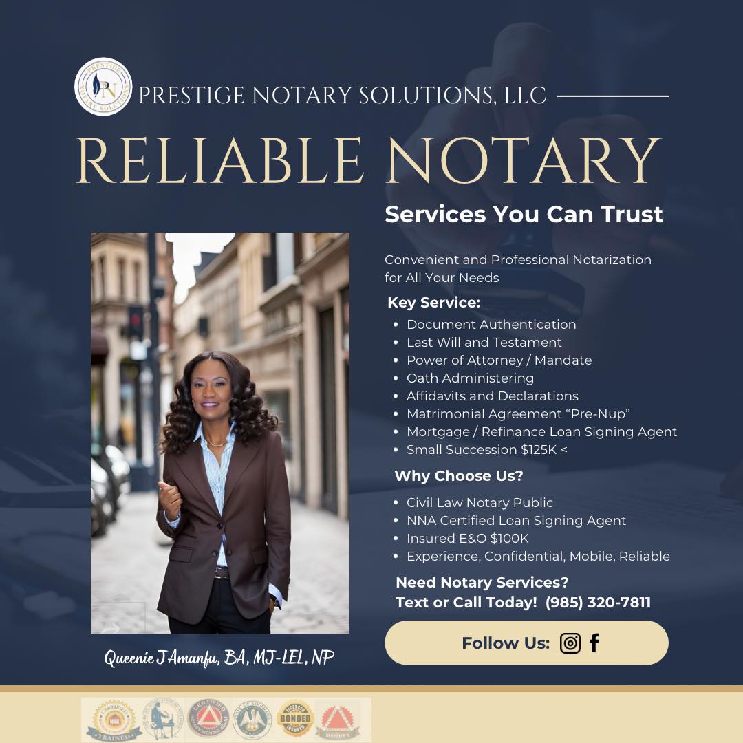 Queenie J. Amanfu - Notary Services